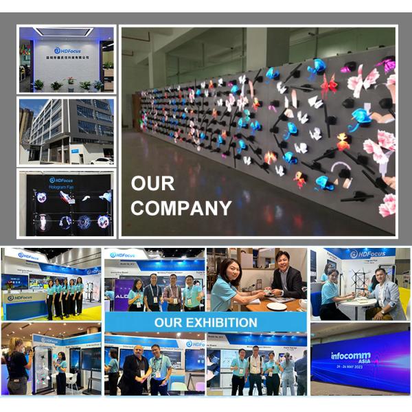 Naked Eye Stereo 3D Holographic LED Fan 3D Hologram 65cm 75cm 100cm 180cm Full Size Hologram Projector Advertising Display Fan