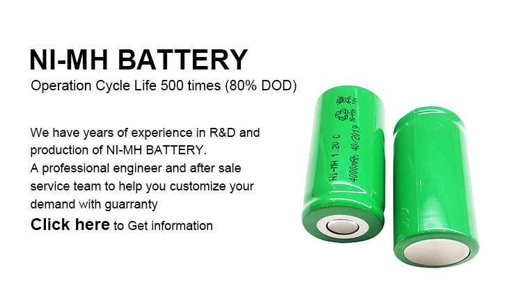 C Size Ni-Mh Battery Cell 3000mAh Ni-Mh 1.2v 4000mah Battery Pack