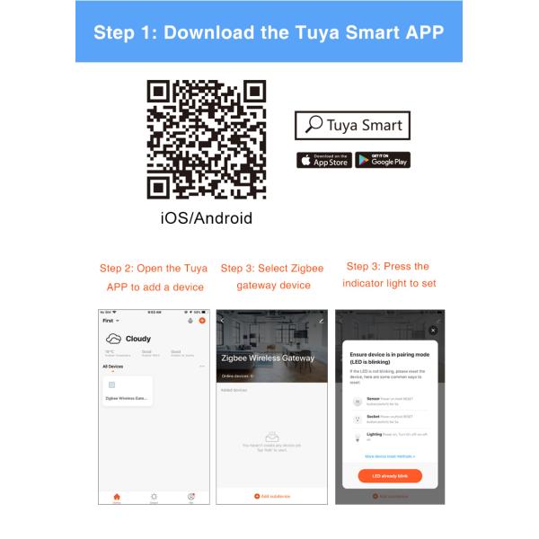 Zigbee 802.15.4 Wifi Door Window Sensor Tuya Smart Door Sensor No Hub