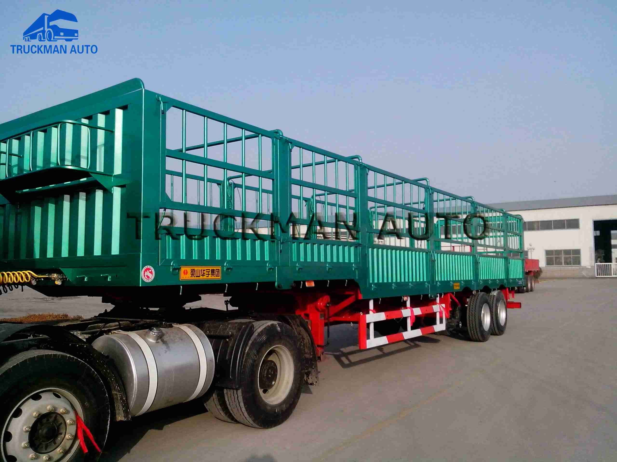 Truckman Brand Cargo Semi Trailer , Semi Tractor Trailer With Linglong 315/80r22.5 Tire