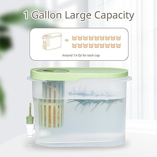 3.9L Large Refrigerator Ice Drink Container Plastic Juice Coffee Maker Cold Brew Filter Water Kettle With Spigot