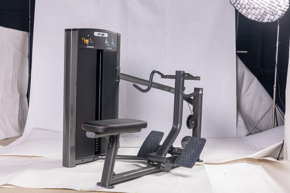 Seated Row Indoor Commercial Pin Loaded Equipment With Self Adjusting Handles