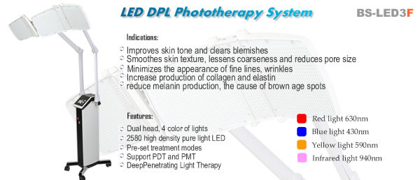 Photodynamic LED Phototherapy Machine Treatment Device Red LED Light Facial Rejuvenation
