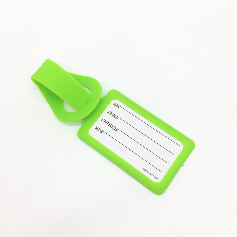 Office/School/Personal Silicone Luggage Tag , Cute and Practical Suitcase Label with Name ID Card