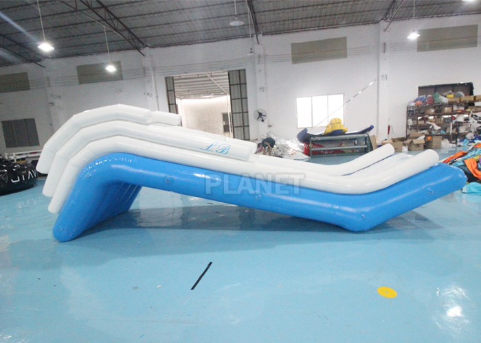 Large Floating Boat Yacht Water Lake Inflatable Dock Slide Sea Yacht Slide For Adult
