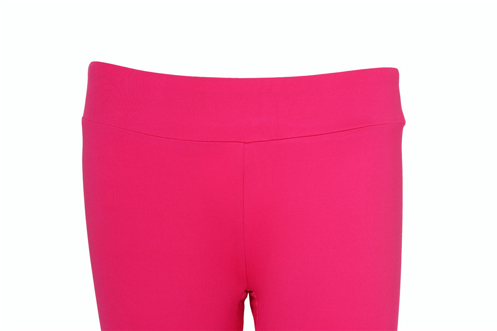 88% polyester 12% spandex Elastic Waist ladies sports trousers 8 Colors