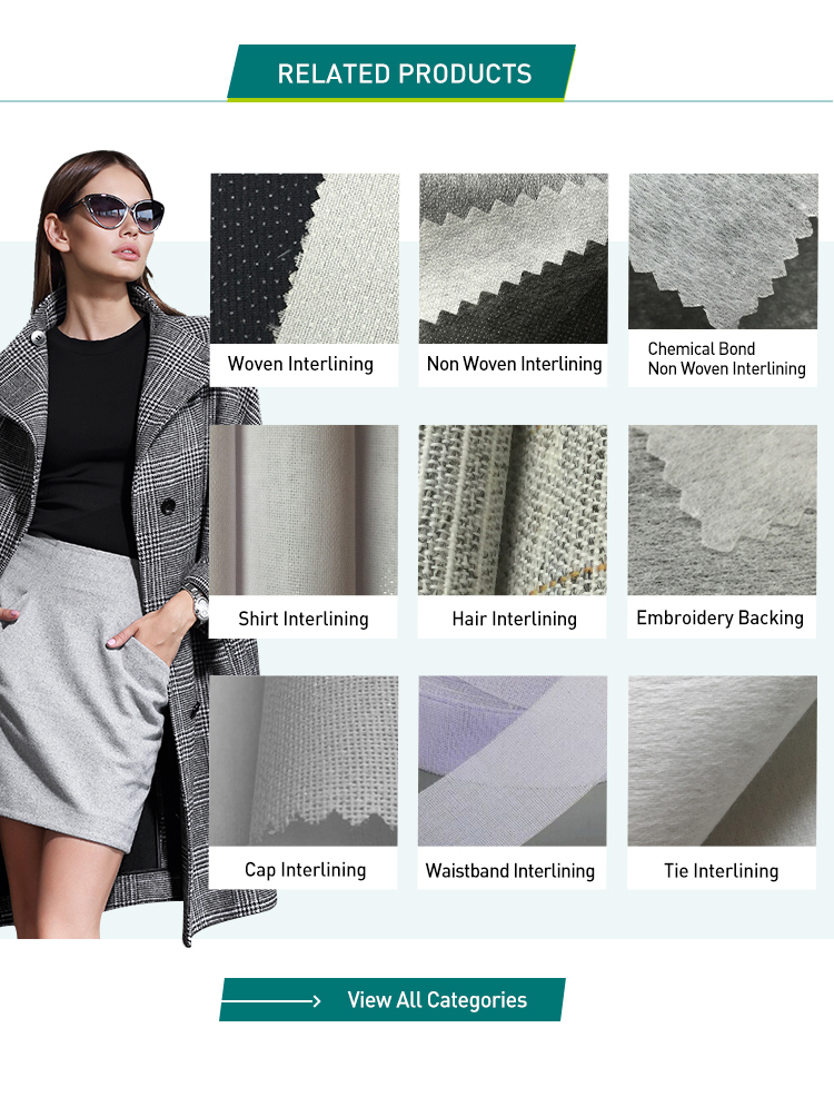 100% polyester woven fusible cap interlining