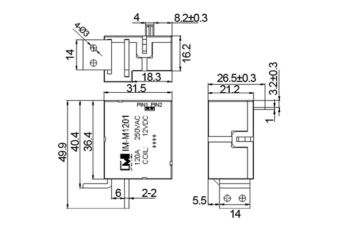 AgSnO2 Contact 1.5W Electronic Latching Relay 120A