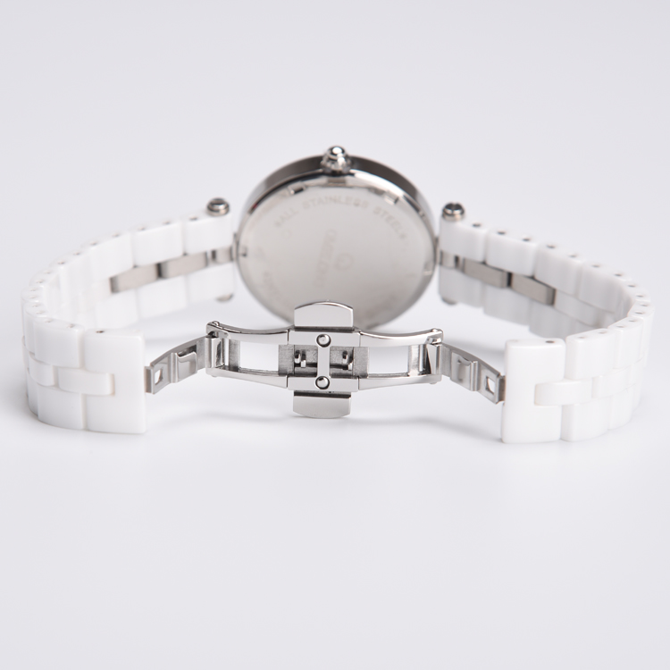 Sapphire Crystal Ceramic Quartz Watch Waterproof With China / Japan Movt