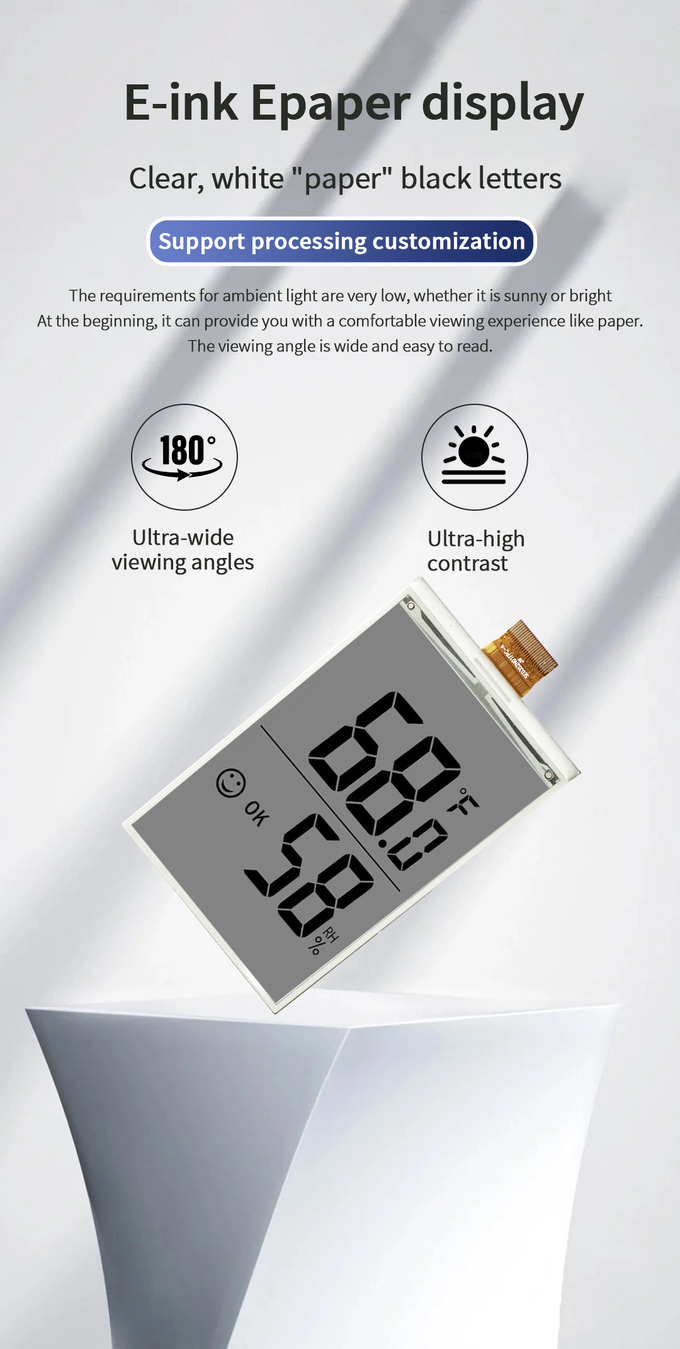 E Ink Display Electronic Label Paper 3.52 Inch Flexible AM EPD