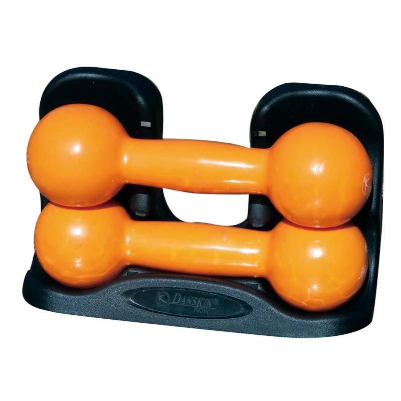 Jogging 2.5lb 4lb Vinyl Dumbbell Set With Rack Colorful