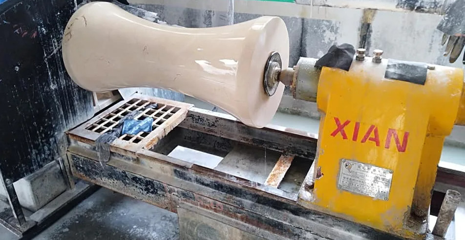 PLC / CNC Four Pcs Baluster Cutting Machine For Pillar，column Base And Column Caps Roadblock