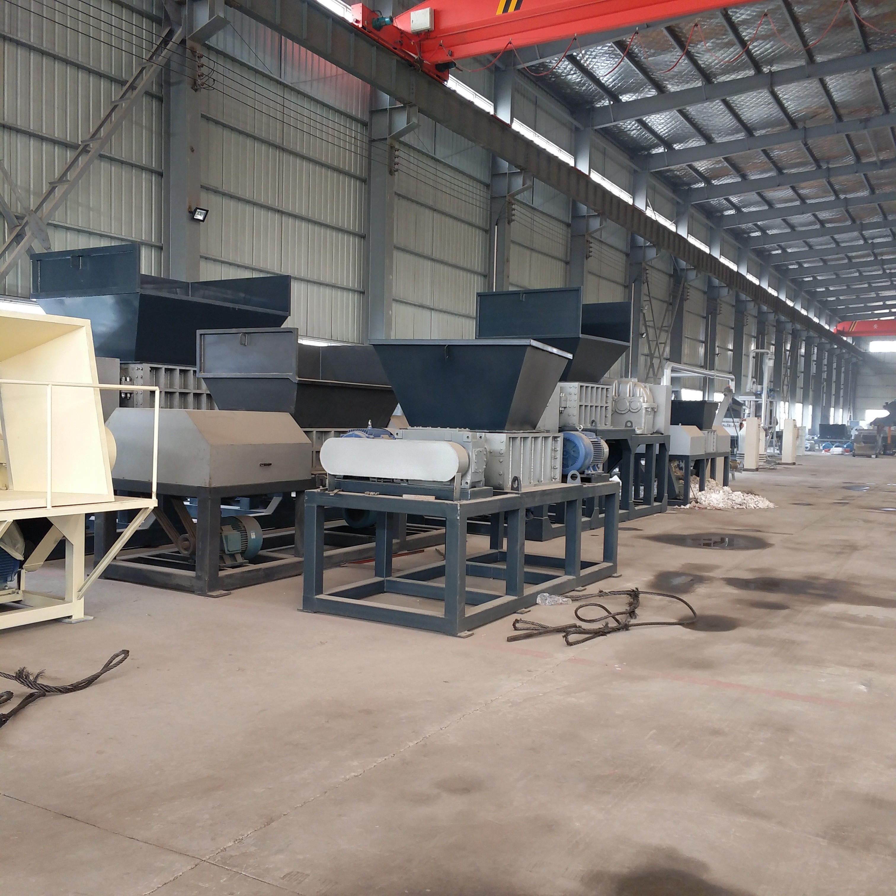 Waste ABS Plastic Shredder / 2 Motor Industrial Plastic Shredder Machine
