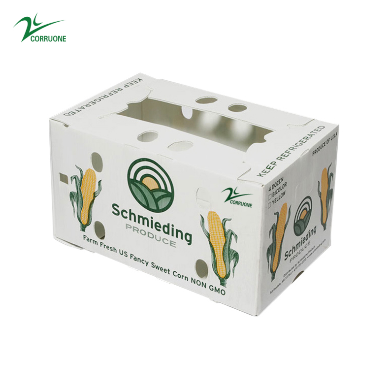 Sweet Corn Fruit Corrugated Boxes Banana Correx Packaging Boxes