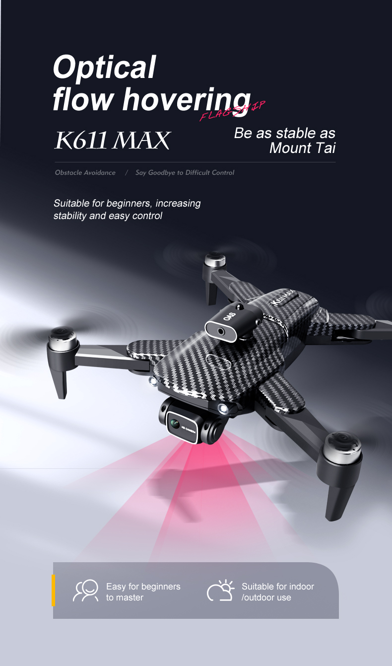Max Gesture Video 2.4G Wifi FPV Drone 4K Camera 150m Phone Control Beginner-friendly HD Aerial UAV Foldable Motor Plastic