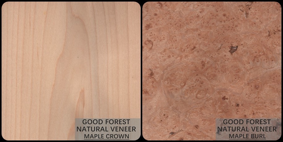 Hotel Birds Eye Maple Wood Veneer Artificial Specially Natural