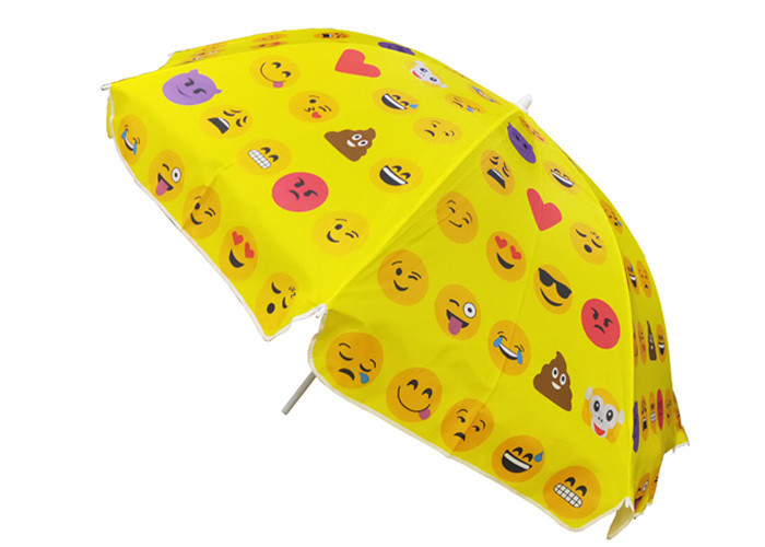 Compact Big Promotional Yellow Beach Umbrella , Personalized Beach Umbrella
