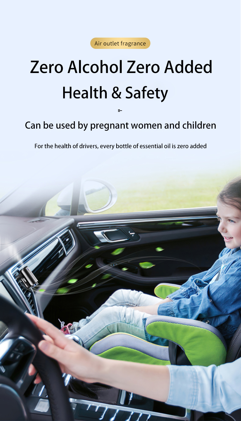 HOMEFISH USB Rechargeable Waterless Car Aroma Diffuser ARM Auto Sensing Aroma Humidifier