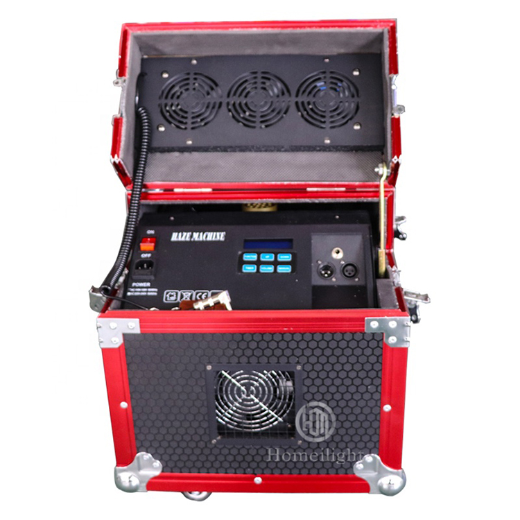 Stage Dual Red Black 600w Haze Fog Machine With Remote Control And RGB LED Customized