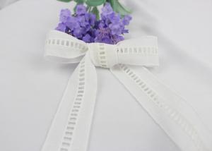 China Embroidery Stretchy Lace Ribbon White Tulle Lace Trim For Girl's Dress 3.5cm Width on sale
