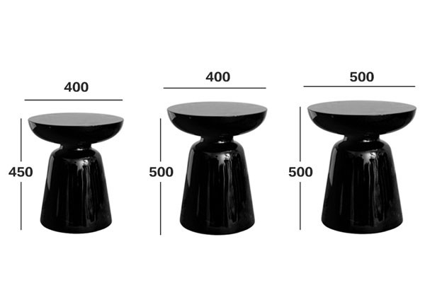 Nordic Light Fiberglass Side Table Round Luxury Style 40*45CM