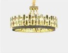 Round Modern LED Smoke Grey Crystal Chandelier E14 Electroplated Thickened Ceiling Plate