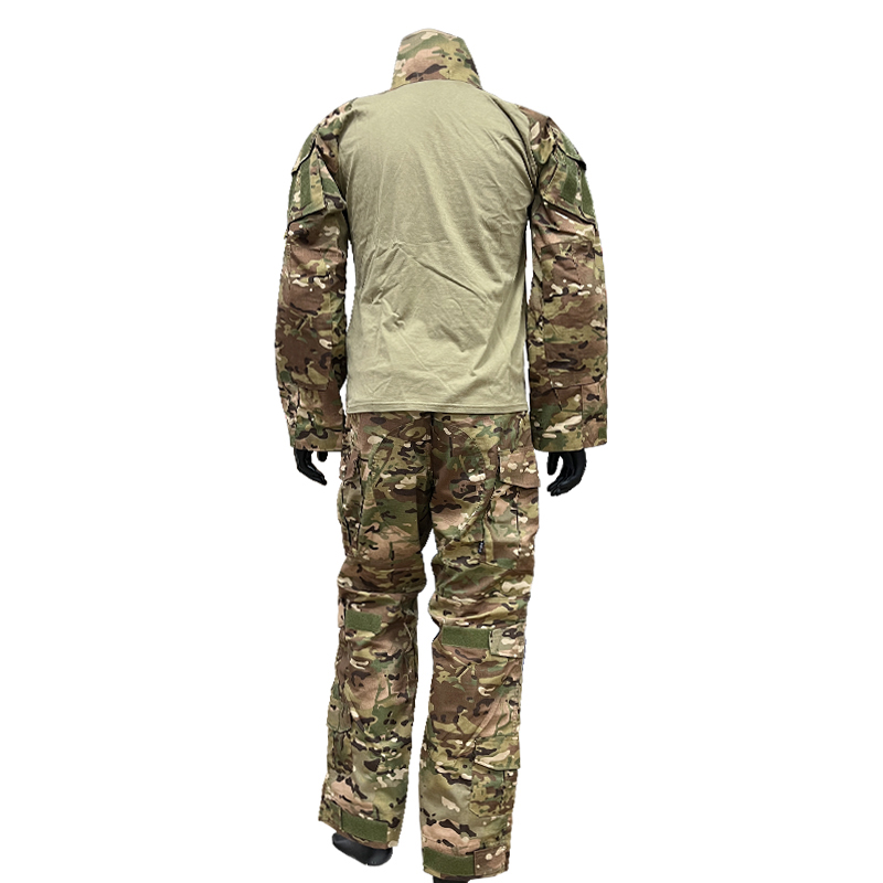 65% Polyester 35% Cotton Training Uniform CP Color Frog Suit with Knee Elbow Pads