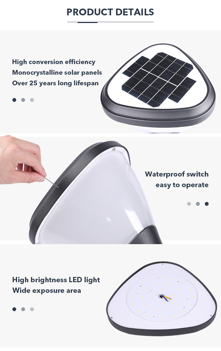 IP65 Waterproof Outdoor Solar Fence Lights With 3.2V 8000mAh Battery