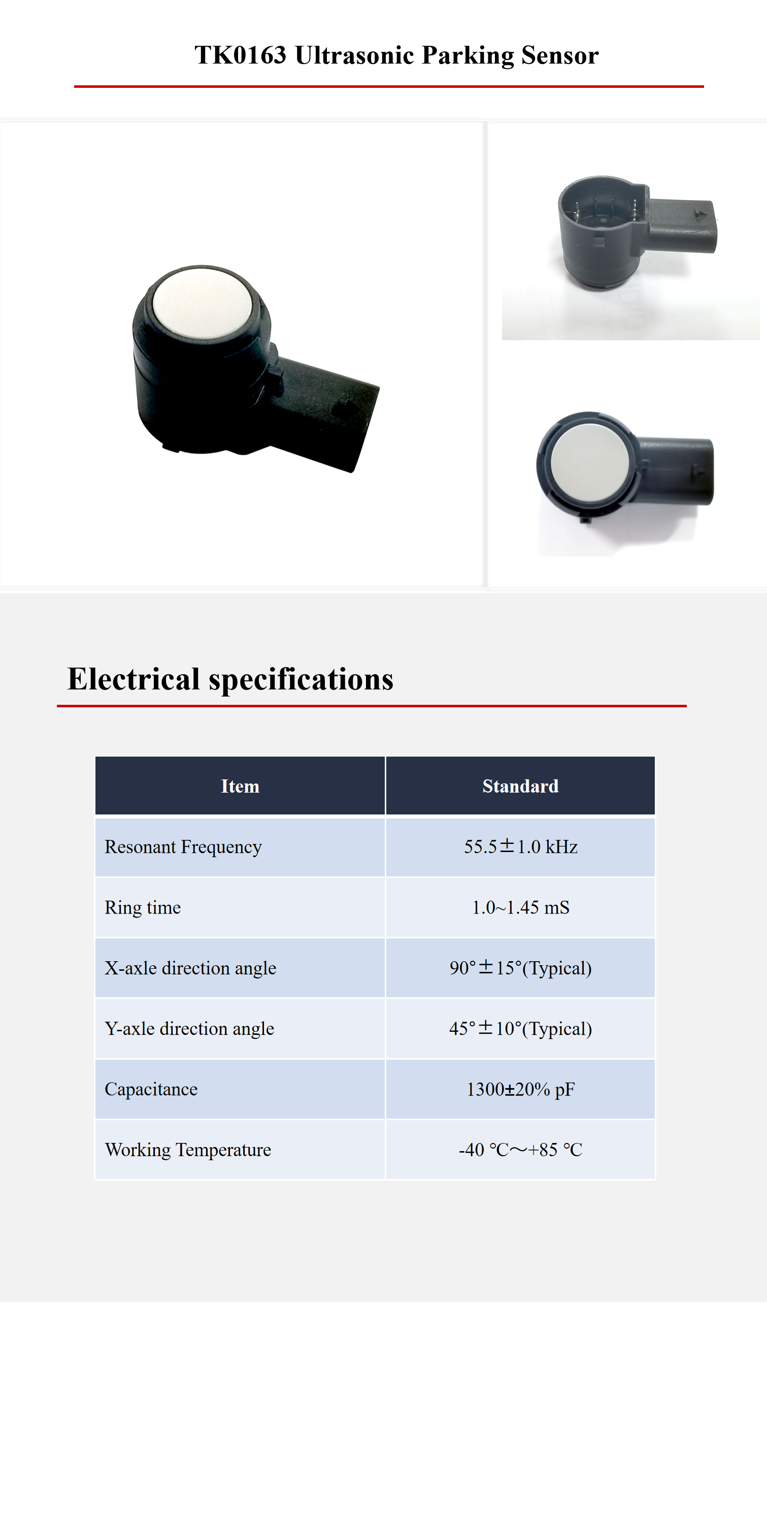 Piezoelectric Lidar Sensor Module Automotive Distance Measuring Sensor Module