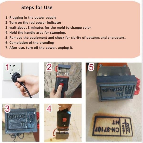 Manual Handheld Stamping Machine Bronzing Embosser For Wood Pallet