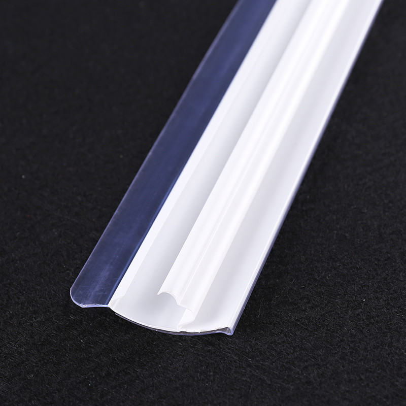 PVC Price Strip Holder Use For Supermarket Shelf Transparent