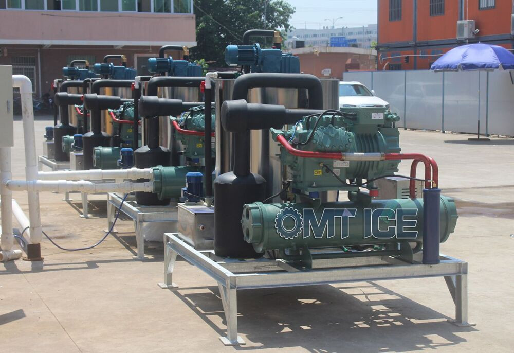 3Ton Seawater Flake Ice Machine Fishery Boats Flake Ice Making Machine German Bitzer Compressor