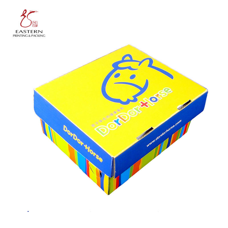 Pantone Printing Foldable Corrugated Shoe Box . Shoe Packaging Box in various colors