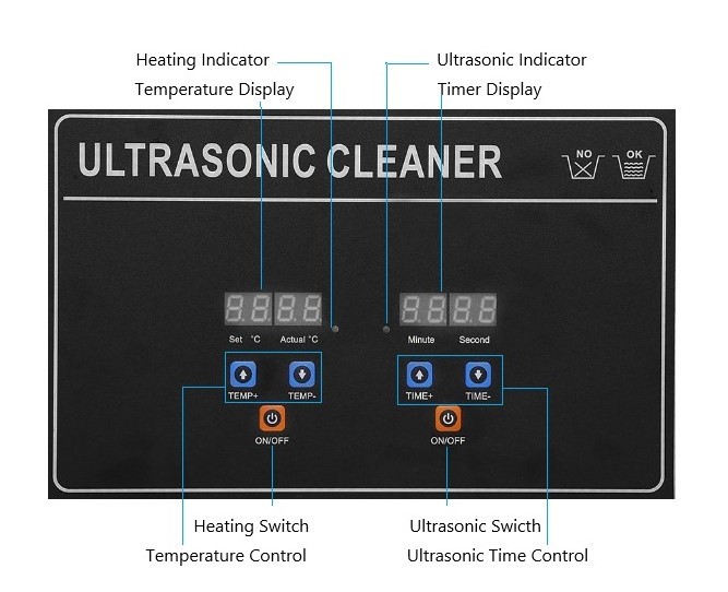 6.5L Digital Heated Ultrasonic Cleaner / Ultrasonic Digital Cleaner 5.4Kg Weight