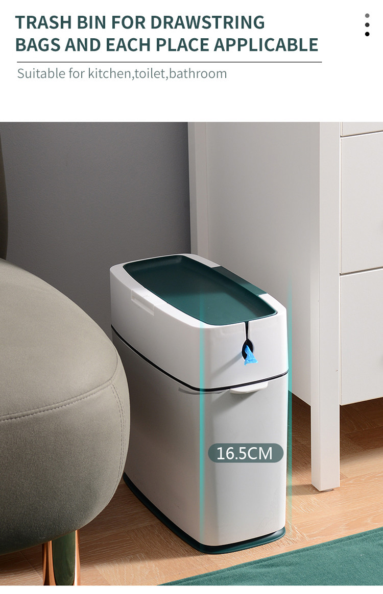 Quick Packing Intelligent Trash Bin 10L Large Capacity Space Free Design