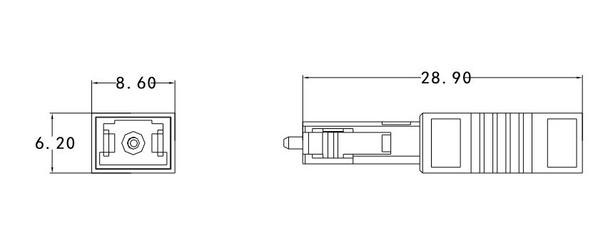 Male Female Single Mode Fiber Attenuator 10dB LC SC FC ST MU Connector Type