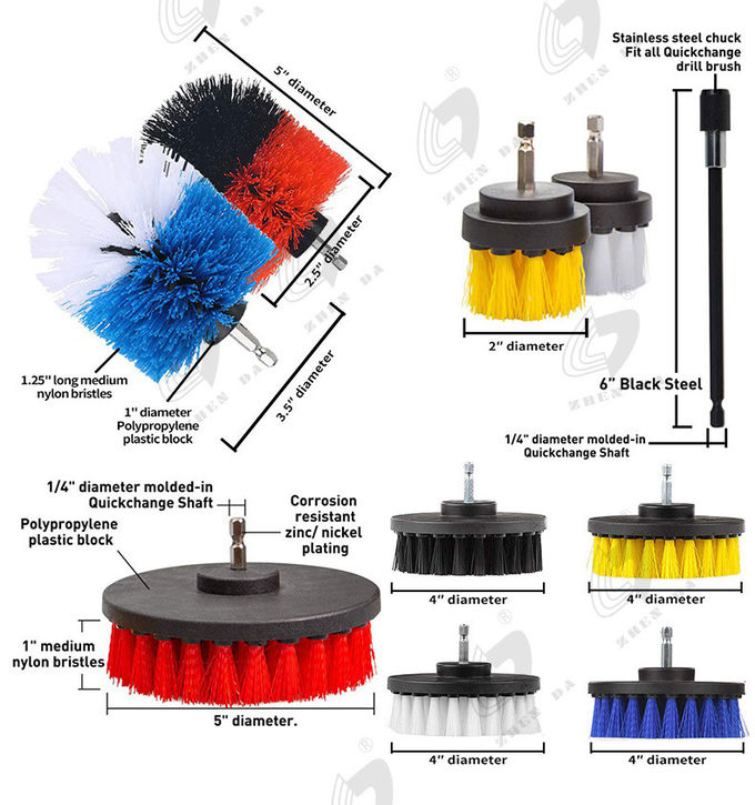 31pcs 3.5" Drill Cleaning Brush Scrouing Scrubber Sponge Pads For Kitchen Car Cleaning