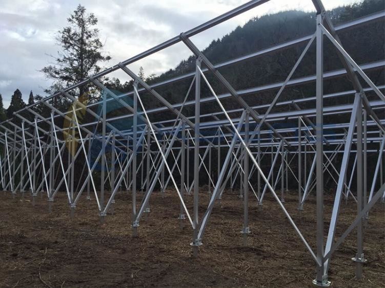 Thickness 0.5mm - 15mm Galvanized Steel solar ground mounting system solar bracket