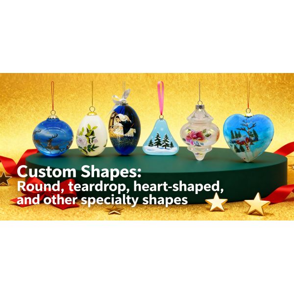 Factory Price Customizable Hand Painted Glass Ball for Holiday Parties Christmas Tree Ornaments ODM/OEM Factory Direct