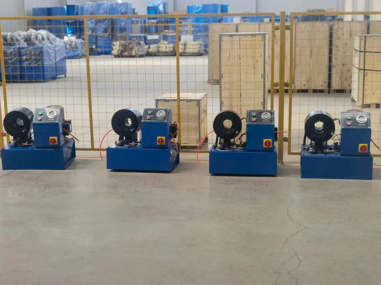 Hydraulic 3 Inch 6-76mm 4 Layers Hose Big Size Industrial Braided Hose Crimping Machine 3kw Compact Structure
