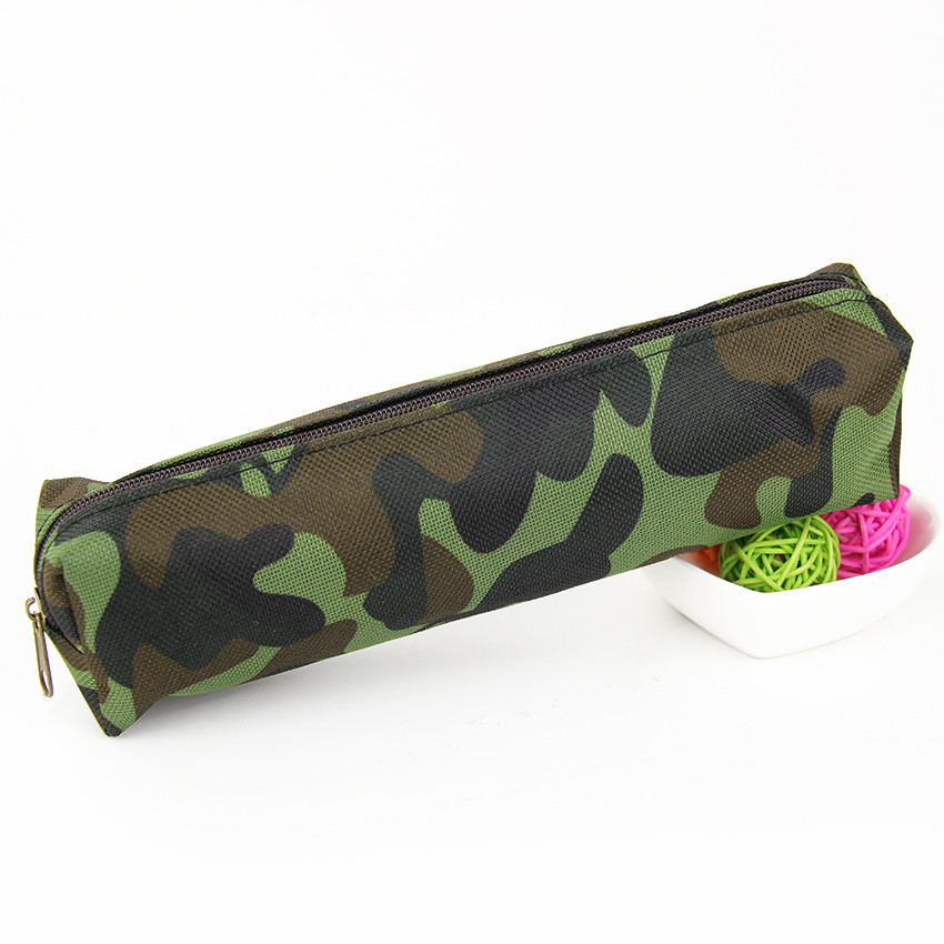 Factory Customized Camouflage Pencil Case Canvas Pencil Bag School Supplies Stationery Box Drawing package Cosmetic Pouch