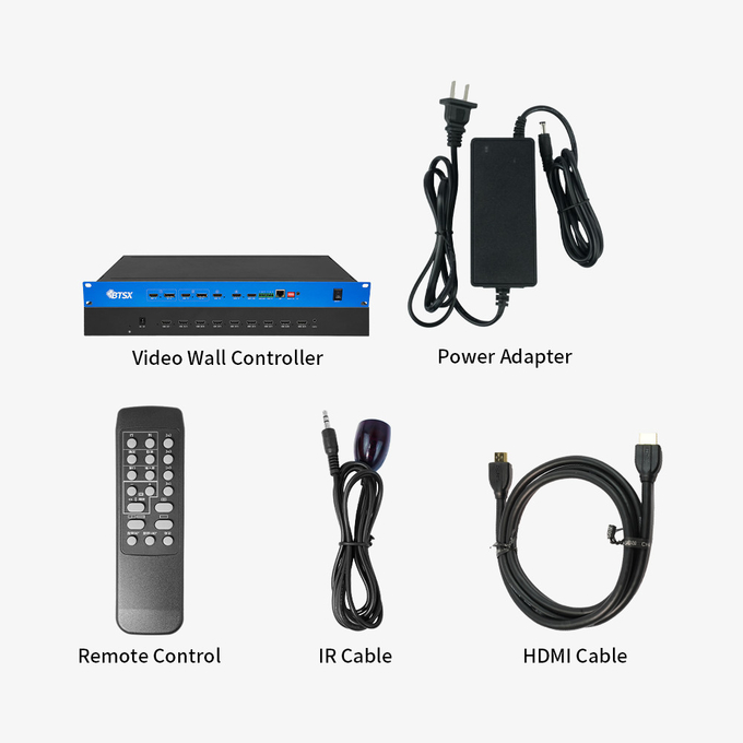 4K60 4 In 9 Out Video Wall Controller Processor Seamless Switch PIP Roaming