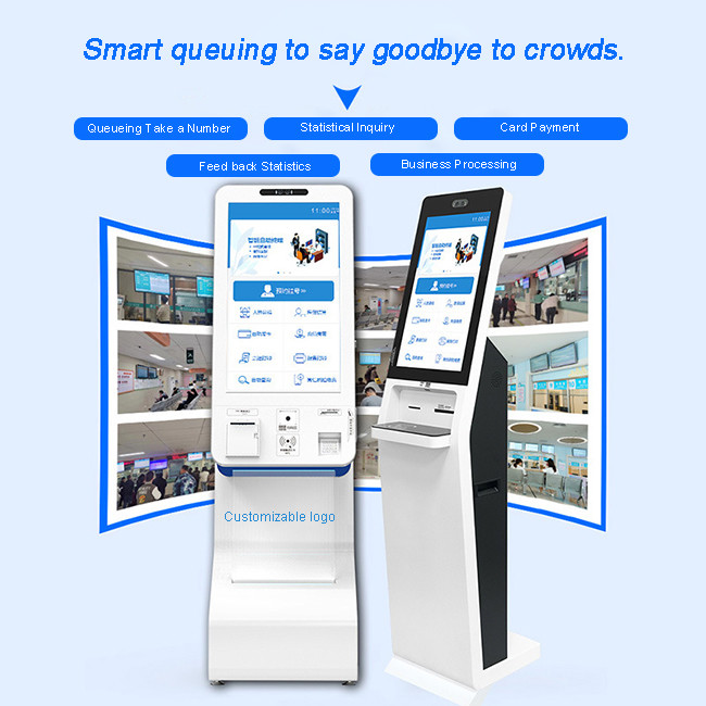 Touchscreen Self Ordering Kiosk Dual Side Display Restaurant Ordering Kiosk