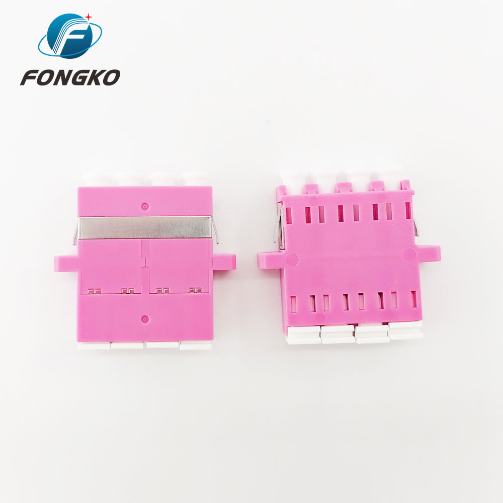 Rose Quad Lc To Lc Coupler Multimode OM4 Cable To Fiber Optic Adapter