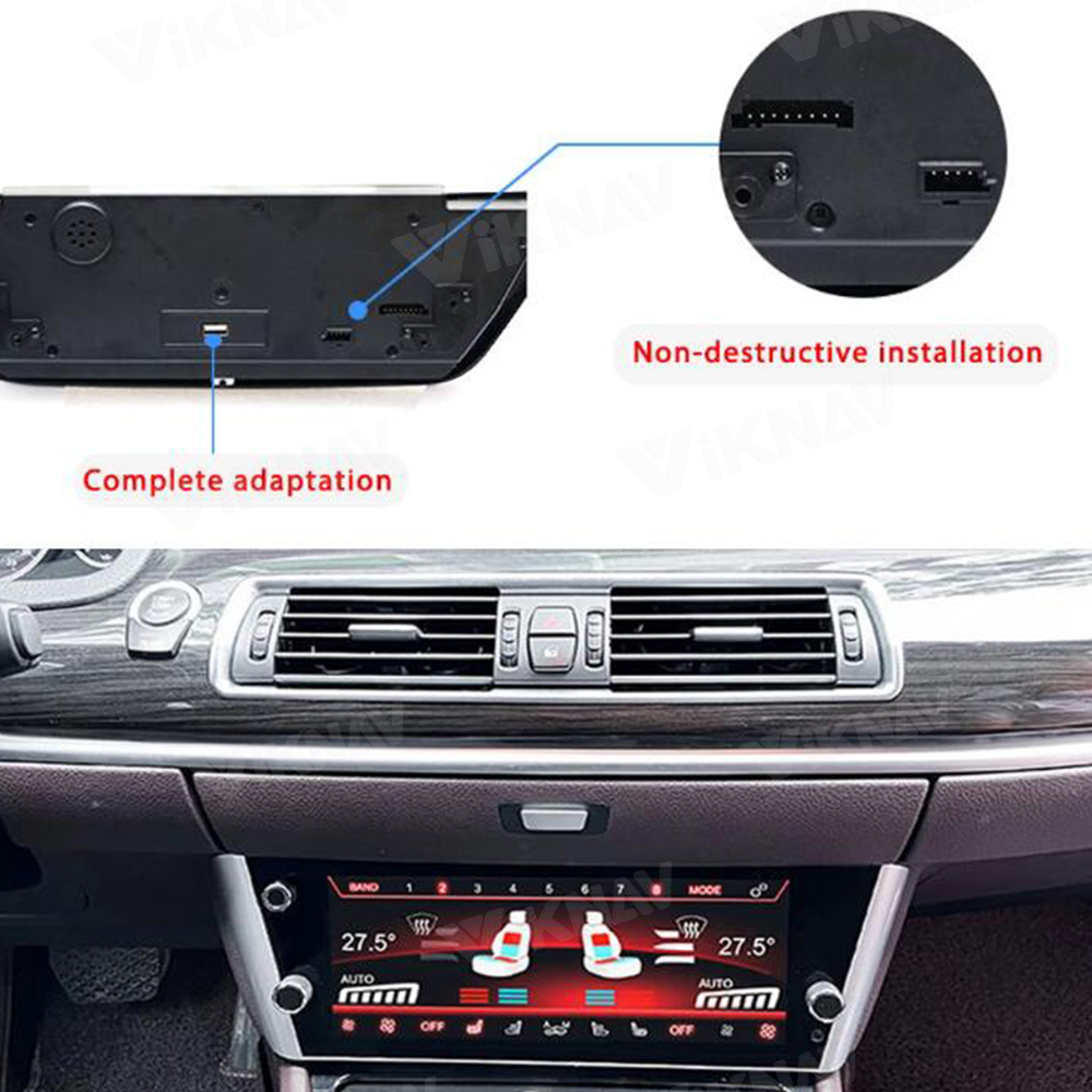 Viknav Car Climate Control For BMW 5 Series GT 2010-2017 AC Panel Touch Board LCD Digital Dashboard Air Conditioning