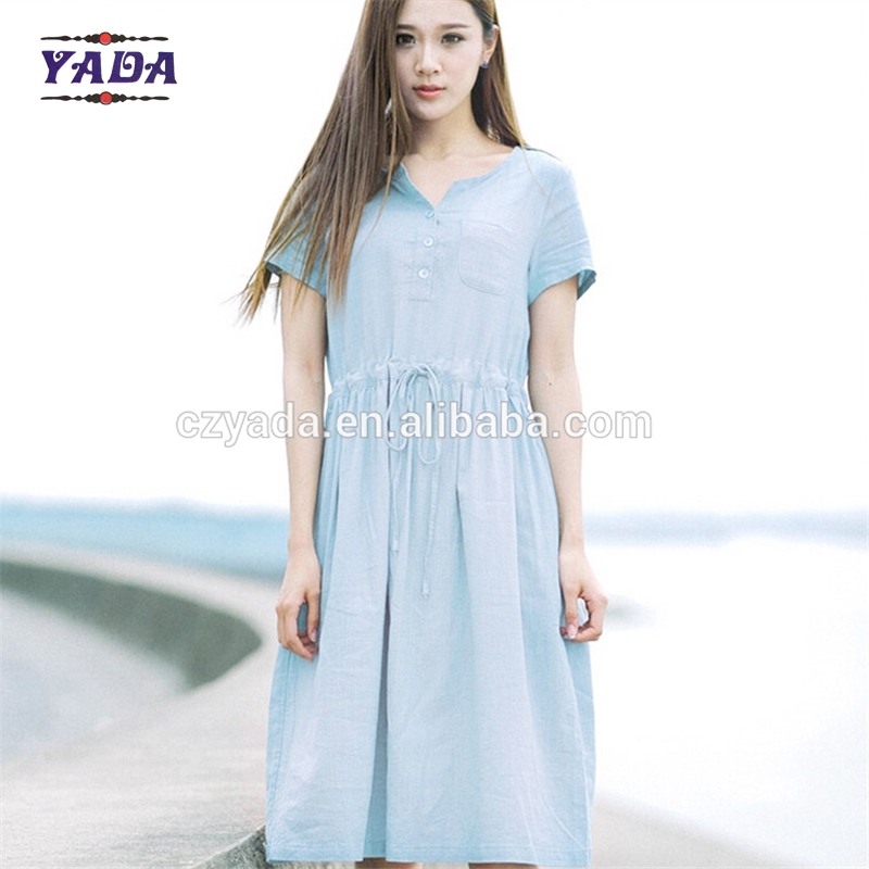 Casual linen summer casual formal office dresses designer dress for women