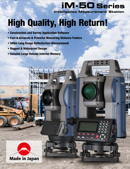 Sokkia IM52 Dual Display Reflectorless 500m 2" Accurancy Total Station Survey Equipment