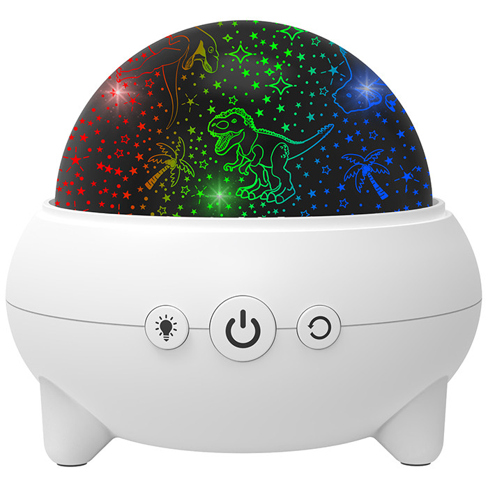 Multicolor Rotatable Dinosaur Projector Lamp , Kids Animal Star Light Projector