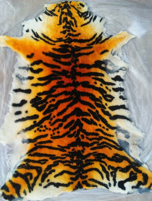 Tiger Sheepskin Seat Cushion Carpet Pads For Chairs Custom