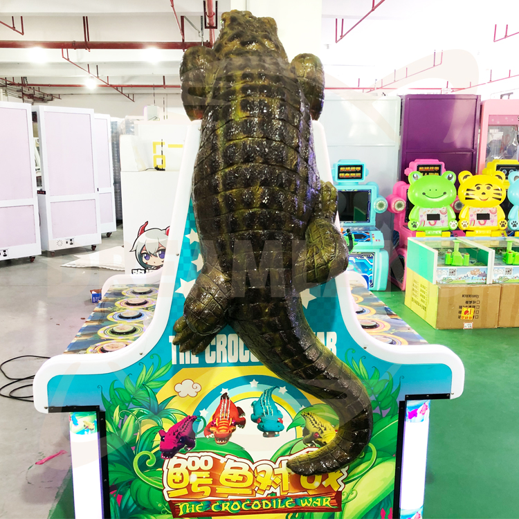 Dreamland ticket redemption amusement arcade double players hit crocodile game machine for game center